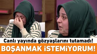 Boşanmak istemiyorum! Canlı yayında gözyaşlarını tutamadı!