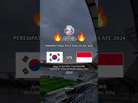Jadwal Indonesia U-23 vs Korea Selatan U-23 🇲🇨🇰🇷 #timnasindonesia #asiancup2024 #garudamuda #shorts