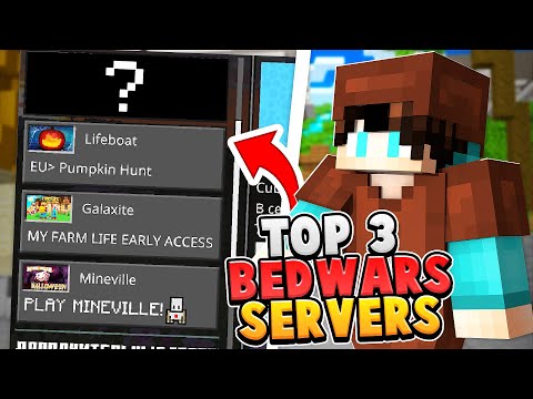 Top 3 melhores servidores de bedwars! Mcpe 1.20 