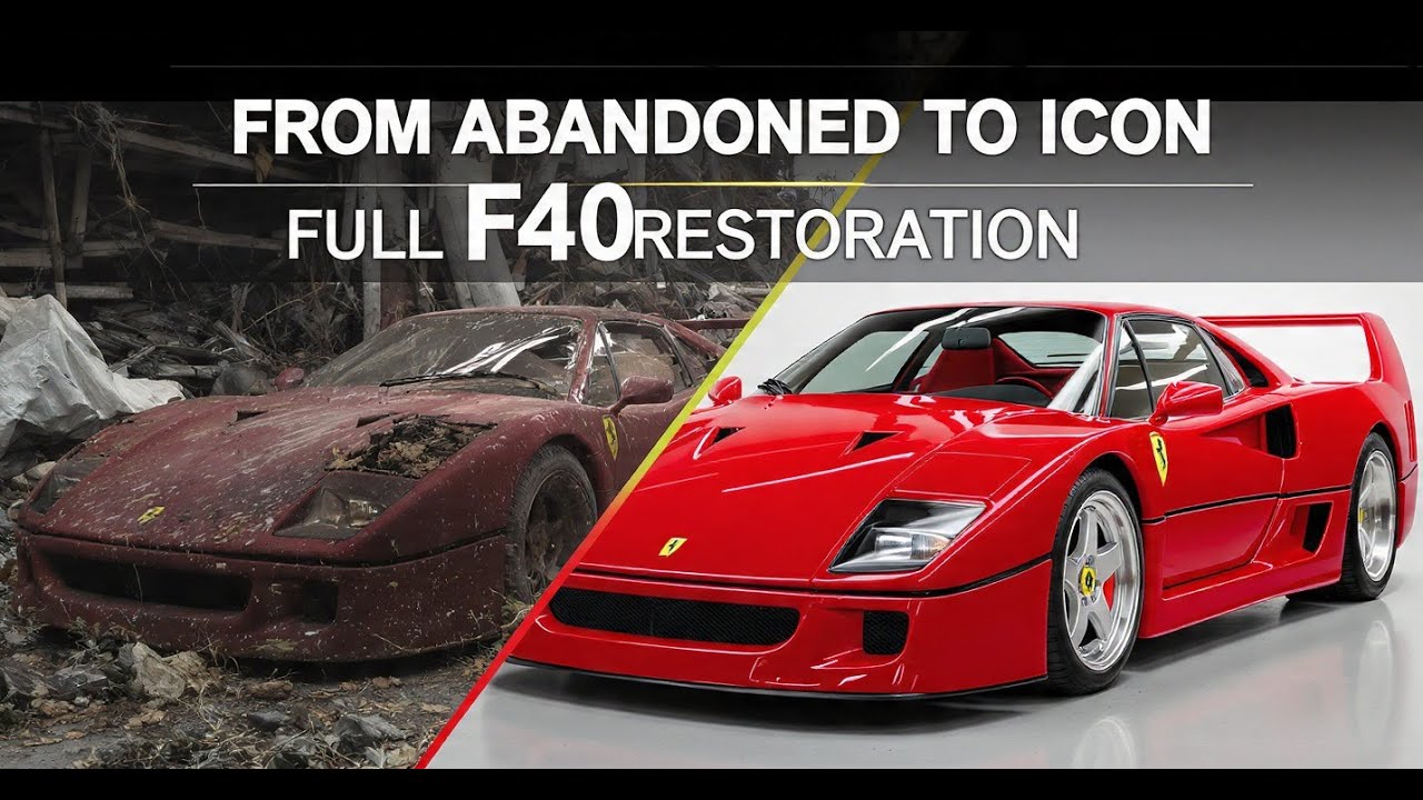 Abandoned Ferrari F40 1989 Restored to Perfection | Full ASMR Supercar Revival