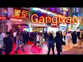 Seoul GANGNAM Hot Spot -  Alleyway Saturday Night Walk, 4K Seoul Korea.