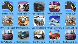 Traffic Run,Traffic Rider, Real Car Parking, Drive and Park, Driving School, Car Simulator screenshot 4