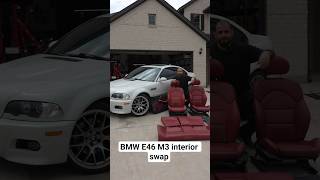 Swapping my BMW E46 M3 interior from Nappa Black to Imola Red! #imolared #bmw #mpower