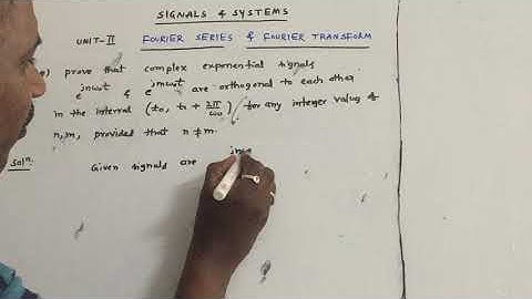 Signals & Systems - orthogonality of complex exponential signals - working example