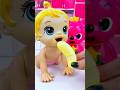 ASMR Unboxing Minnie Mouse &amp; Pinkfong Banana Cherry Toy | Satisfying Miniature Kitchen Set #shorts