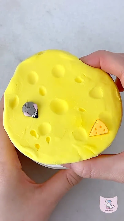 🐭🧀 Slime ASMR: Cheesecake from Rodem Slime #slime #asmr #slimeasmr #satisfying