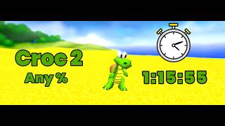 [PS1] Croc 2 Speed Run | Any % | 1:15:55