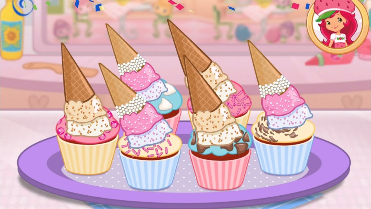 Strawberry Shortcake Bake Shop - Ice cream Berry Bitty Cakes - Fun Cooking Games for Kids
