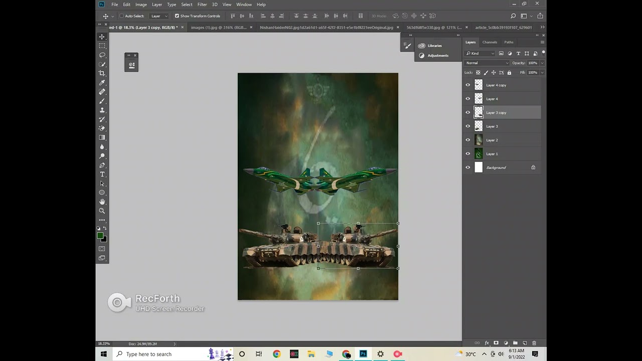 How to make a defense day poster