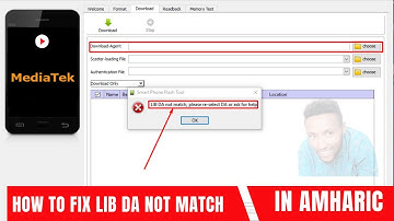 LIB DA Not match, please re-select DA | lib error sp flash tool |
