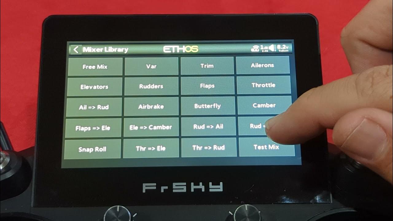 How to set up a knife edge mix in the FrSky Ethos operating system