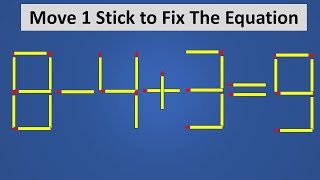 Matchstick Puzzle - Move 1 Stick To Fix The Equation screenshot 3