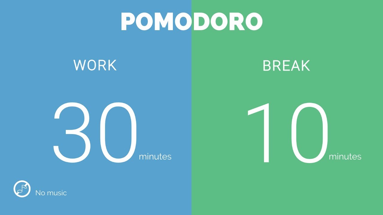 30 / 10 Pomodoro Timer || No music - Study for dreams - Deep focus ...