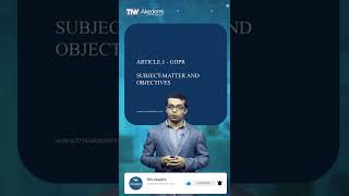 GDPR Chapter 1 Article 1 of General Data Protection Regulation|Training on GDPR Chapter 1 Article 1|