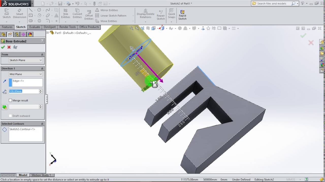 VIDEOS HUONG DAN LENH EXTRUDE BOSS/BASE EXTRUDE CUT - YouTube