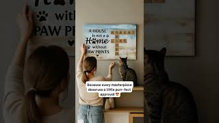 Home With Paw Prints Pet Crossword Puzzle Art - Personalized Horizontal Poster/Canvas