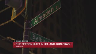 One person hospitalized in hit-and-run crsh