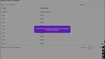 Simple Datatable in html Table