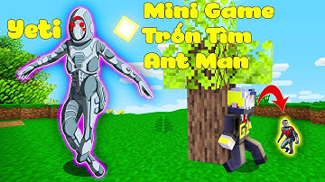 ONE VÀ NOOB YETI THỬ THÁCH CHƠI MINI GAME HIDE AND SEEK GHOST VÀ ANT MANT TRONG MINECRAFT