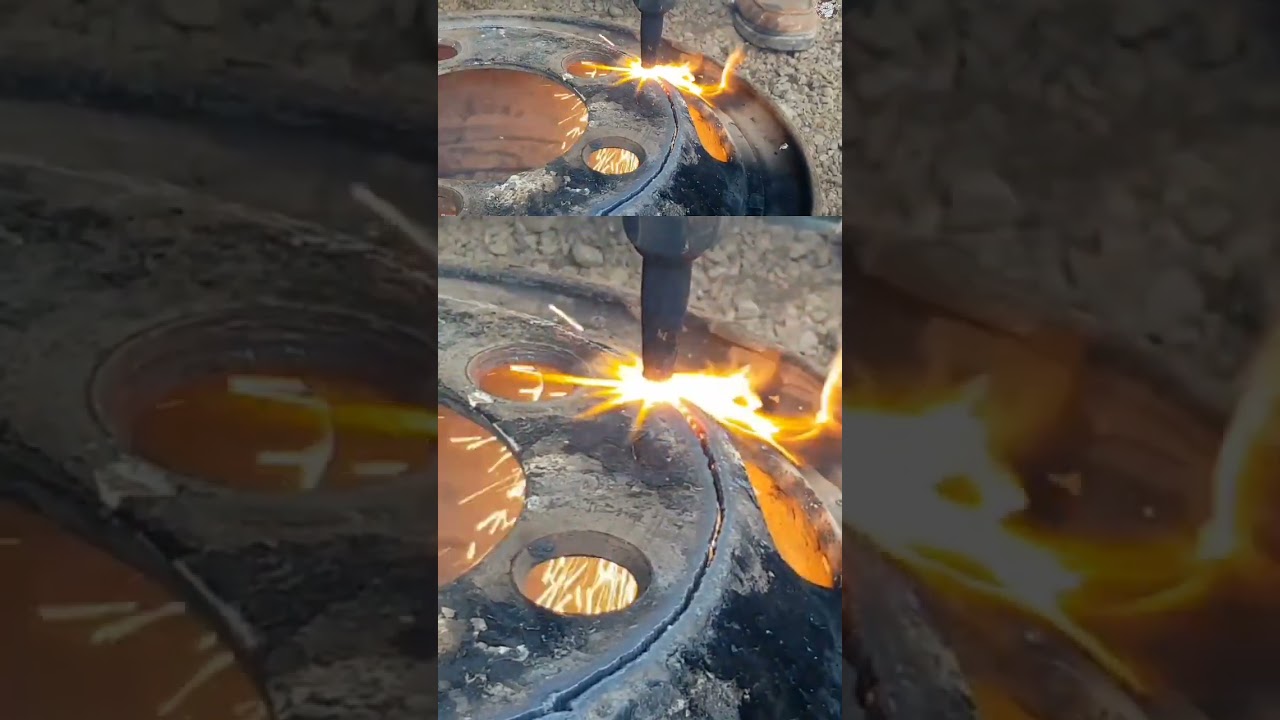 Truck wheel rim cutting 