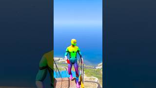 Minions And Colourful Spiderman Stunt Ragdoll Gta 5