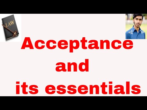 essential elements of a valid acceptance