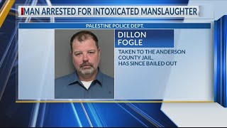 Pedestrian killed in Palestine crash, driver arrested for intoxication manslaughter