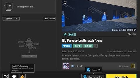 Bgmi wow Parkour map code 22580 | bgmi wow #pubg #gaming #bgmi