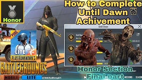 How to Complete Until Dawn Achievement in pubg mobile lite
