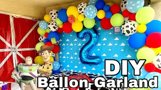 Ballon Garland | How to Build a BALLON GARLAND | Toy Story themed Birthday Party |  Disney | DIY