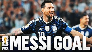 Lionel Messi scores STUNNING free kick 🔥 First to score in SEVEN straight FIFA World Cup™ matches 😱
