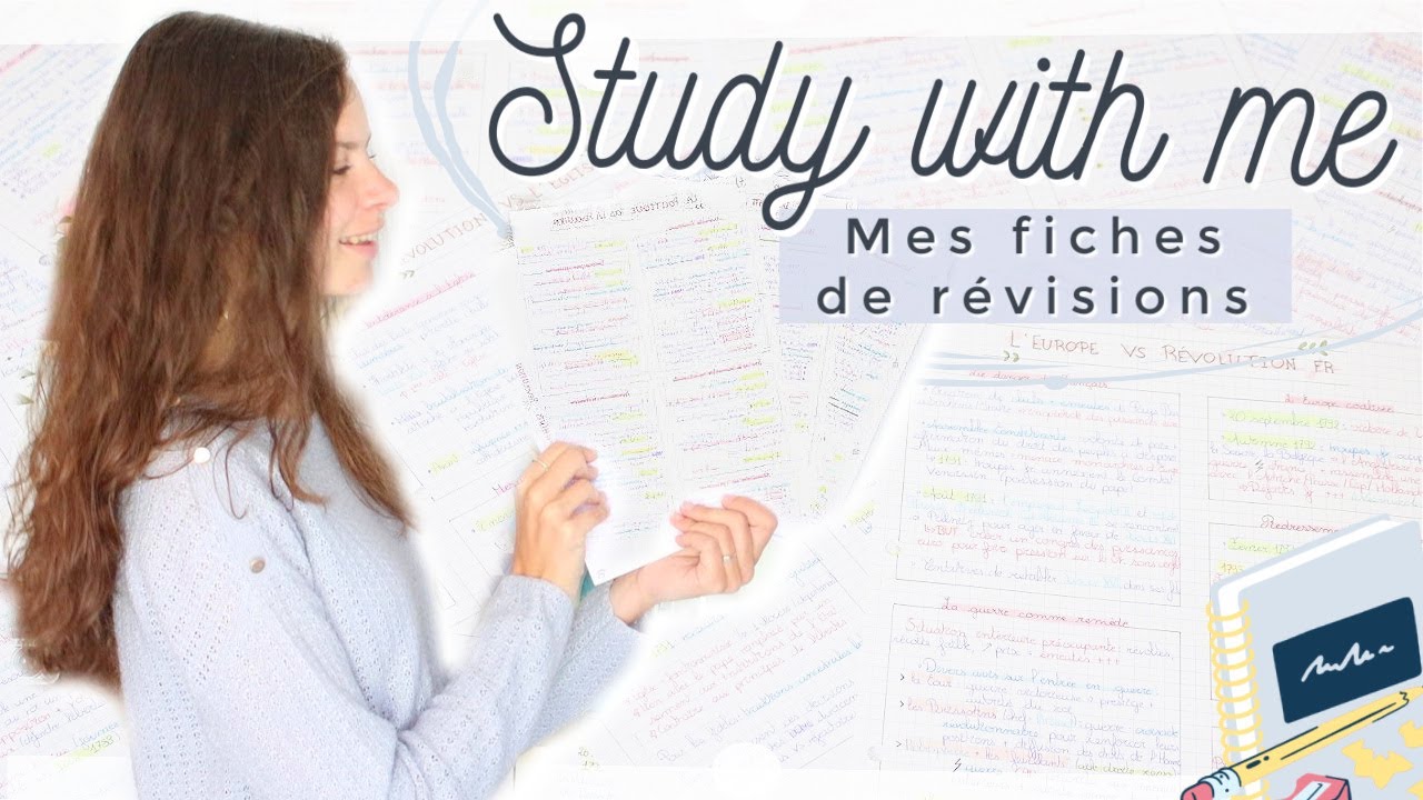 Fiches de révisions, ma méthode pour les réaliser 📄 Study with me 📚 YouTube
