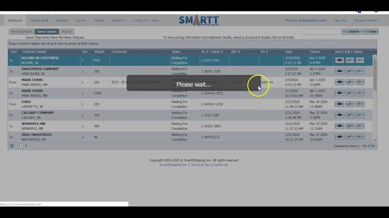 Smartt Software How to Save Your Rate Quote - CSS SMARTT Shipping Software - YouTube