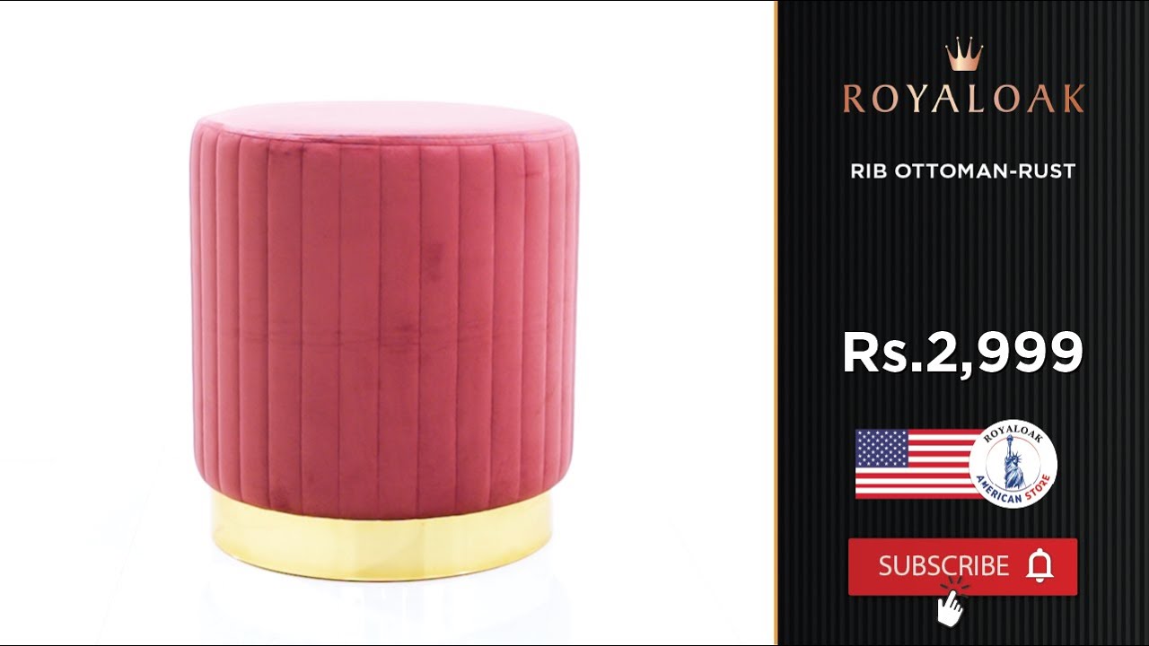 Royaloak | Rib Ottoman Rust