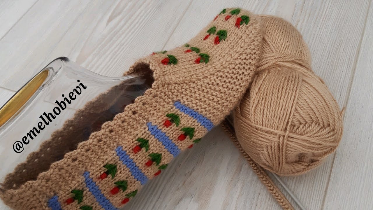 Beş Şişle Değil Sadece İki Şişle Örüldü / Dikişsiz Çiçekli Patik Yapımı