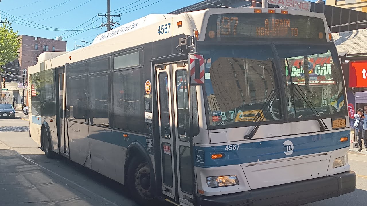 Q97 A train Express Shuttle Bus Ride from Howard Beach JFK to Far ...