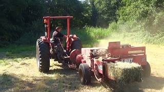 Massey Ferguson baling hay