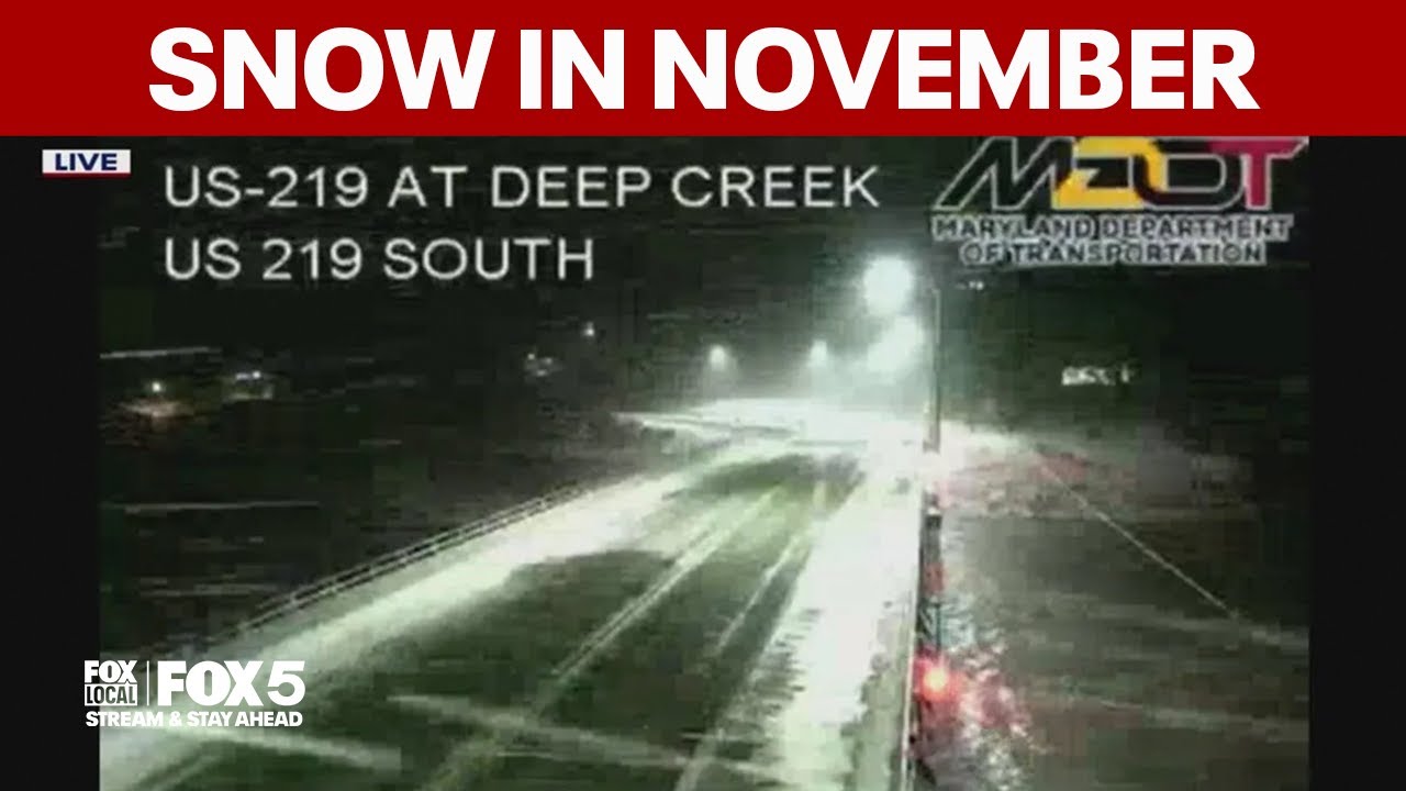 First snow of season hits western Maryland