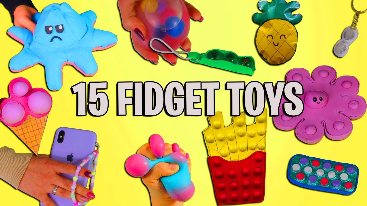15 DIY FIDGET TOYS CASEIROS  (Viral TikTok fidget toys) +pop it
