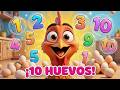 La Gallina Turuleca Canción Infantil🐔| Aprende a Contar del 1 al 10 para Niños