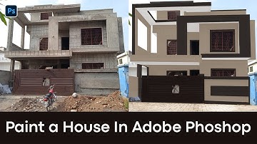 How To Paint a House in Adobe Photoshop Full Detailed #photoshop