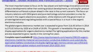 World Organic electronics Industry Forecast 2020 by Market Size, Stakeholders &amp; Trends