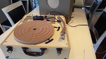 David Bogen record player playing an iPod through adapter