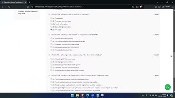 NPTEL OPERATING SYSTEM FUNDAMENTALS| WEEK 3 | ASSIGNMENT 3
