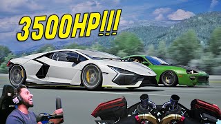 Twin Turbo Revuelto Battles 3000HP SUPRA | EPIC Street Races | Assetto Corsa Driving Mod