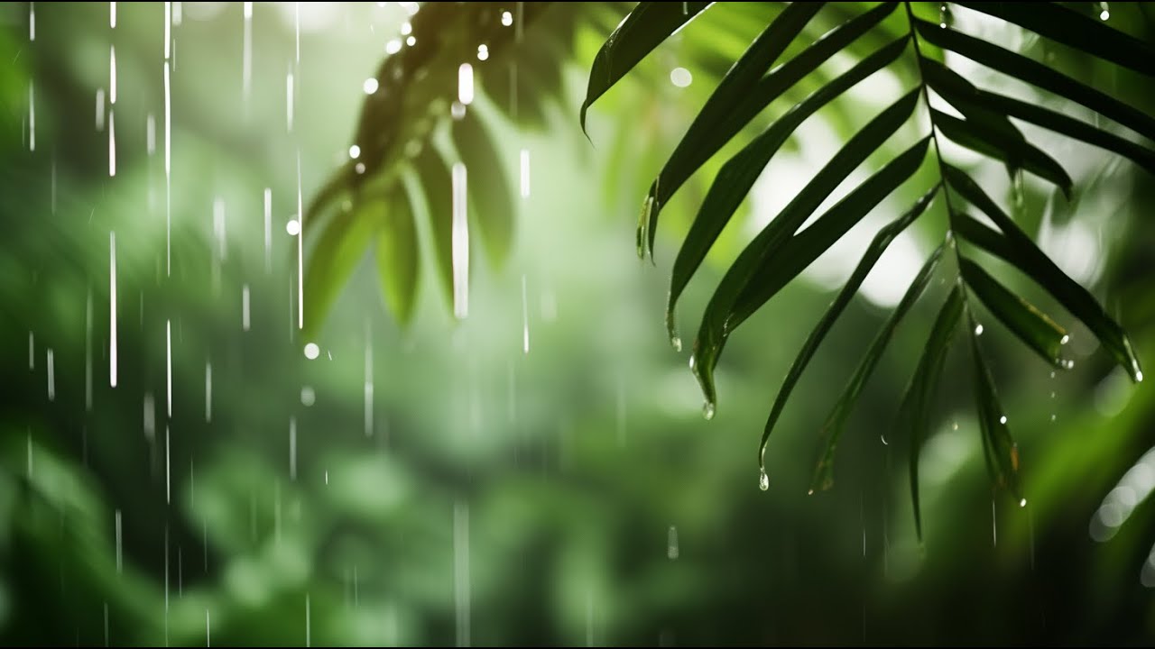Daytime Tropical Rainfall | 10 Hours | Steady Rain for Sleep
