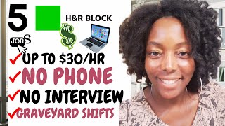 🚨H & R Block is Hiring!! Part & Full Time WFH Jobs No Phone