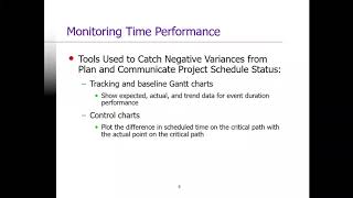 Progress, Performance measurement Instructor's Video Lecture Part 2