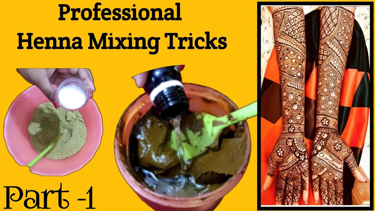Free Mehendi Tutorial Part 1/ Professional Henna Mixing / Mehendi