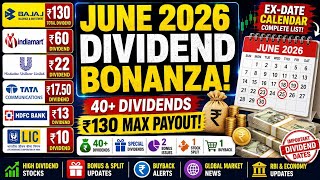 June 2026 Dividend Stocks 🔥 HDFC Bank, LIC, Tata Power, Bajaj Finance | Dividend Calendar